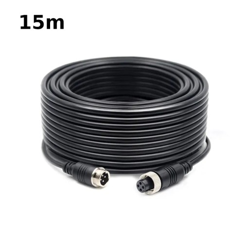 💰 WYPRZEDAŻ! Przewód 15m 4-PIN - Zasięg dla Twojej Kamery Cofania. Idealny Zestaw!