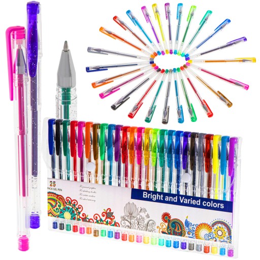 РУЧКИ ГЕЛЕВІ КОЛЬОРОВІ В ФУТЛЯРІ 120 шт