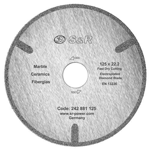 S & R Алмазний ріжучий диск 125MM.do мармуру