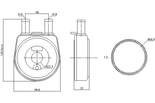 90704 - МАСЛЯНЫЙ ОХЛАДИТЕЛЬ NISSENS RENAULT 19 I 1.7 (B/C53B)