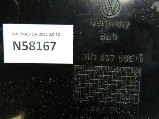 Volkswagen Phaeton passenger compartment below steering wheel, 3D1857505G