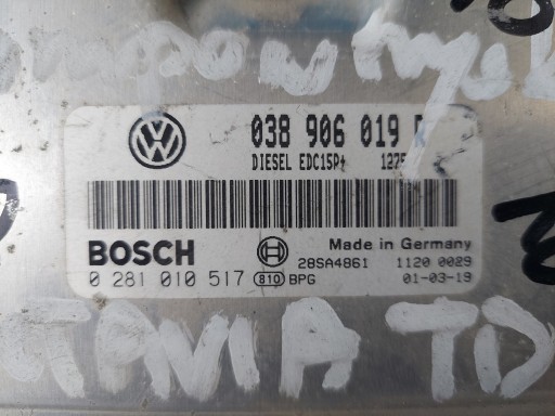OCTAVIA 1.9 TDI 038906019R unité de commande électronique uce moteur