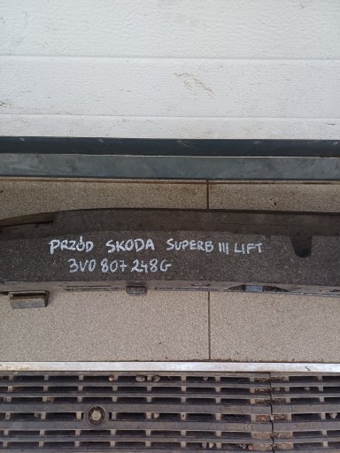 ABSORBER of a bumper front front SKODA SUPERB III LIFT 3V0807248G