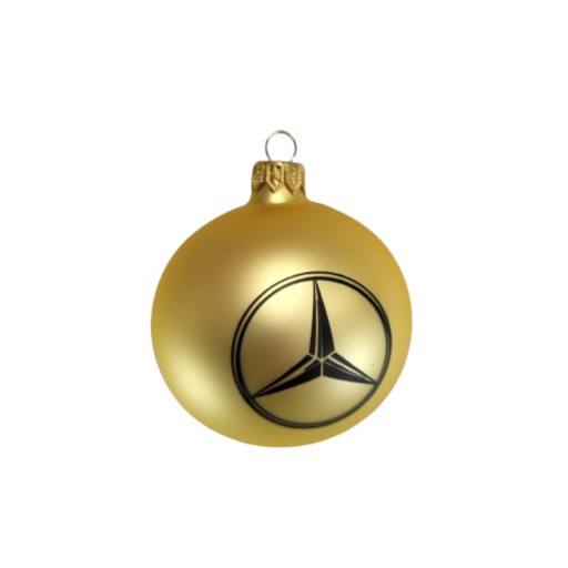 ЗЛОТЫЕ РОЖДЕСТВЕНСКИЕ БЕЗДЕЛУШКИ С ЧЕРНОЙ ЗВЕЗДОЙ МЕРСЕДЕСА