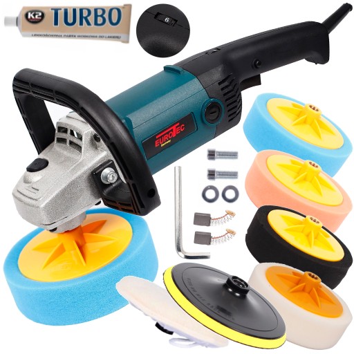 АВТОМОБІЛЬНИЙ ПОЛІРУВАЛЬНИК ШЛІФУВАЛЬНИЙ ВЕРСТАТ + НАБІР + 4 ГУБКИ