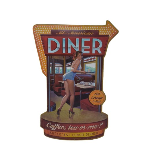 Вывеска Diner Girl 3D, подарок