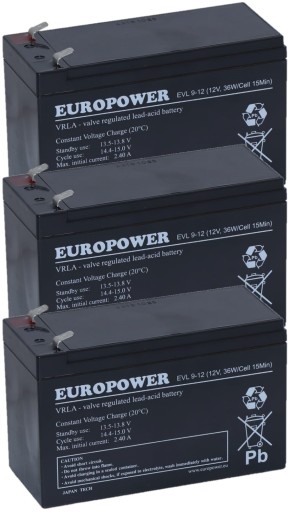Tbc3 батареї комплект батарей для дбж apc eaton powerwalker 3x evl 9-12