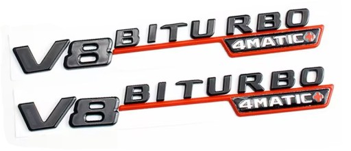 ЕМБЛЕМА, ІНСТРУКЦІЯ, БЕЙДЖ Mercedes на крило V8 Biturbo 4M+