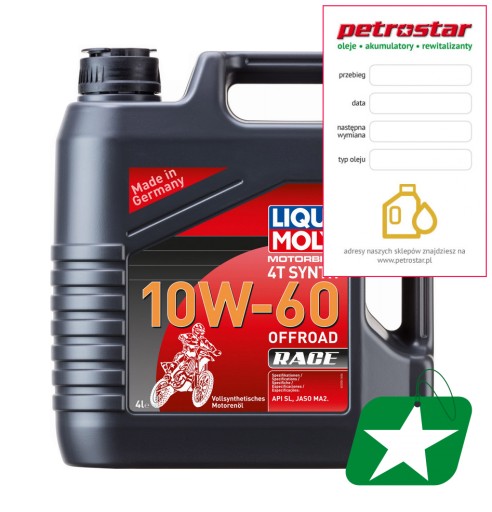 LIQUI MOLY MOTORBIKE 4T 10W60 OFFROAD RACE 4L 3054