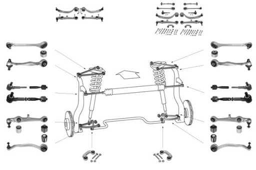 21029 01 - Комплект підвіски на важелях audi a8 d2 4d2 4d8