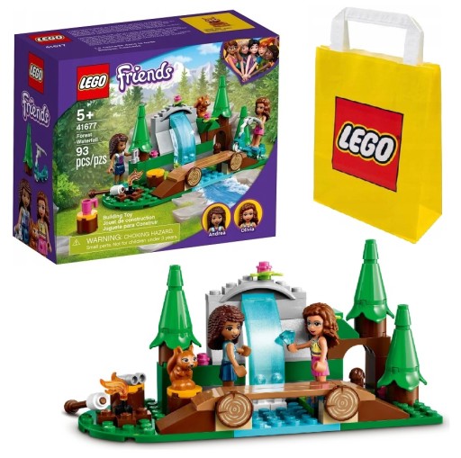 Zestaw Klocki Lego Friends 41677 Leśny Wodospad Skuter Las 5+ Torba