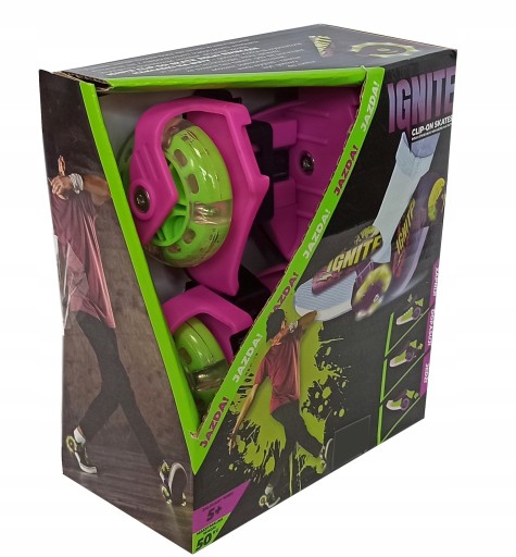 Роликові ковзани Joinco 13899 Black, Pink, Green 12 розмір