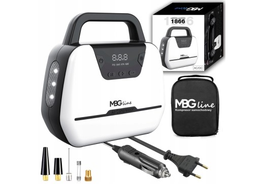 Автомобильный компрессор насос 12V / 230V LED LCD