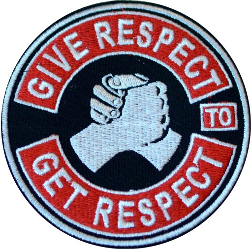 Give and get Respect красная полоса термо клей