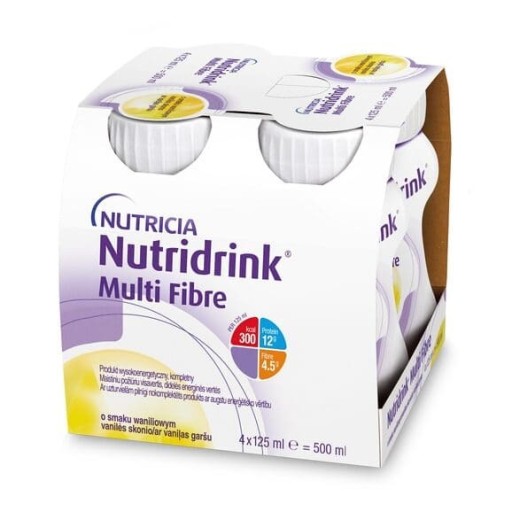 Nutridrink Multi Fibre vanilková príchuť 4 x 125 ml