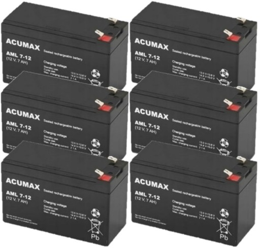 АККУМУЛЯТОРЫ TBC31 КОМПЛЕКТ АККУМУЛЯТОРОВ ДЛЯ ИБП APC EATON POWERWALKER 6x AML 7-12