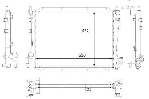 59050 - Nrf водяний кулер jaguar s-type 3.0 v6 (ccx)