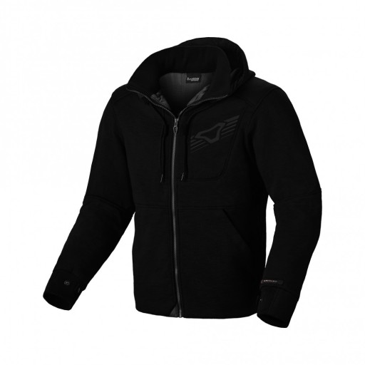 Macna Výpredaj Bunda (Mesh) S Kapucňou District Motorcycle Hoodie Black K