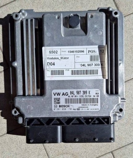 control unit module of the engine Volkswagen Sharan 04L907309K