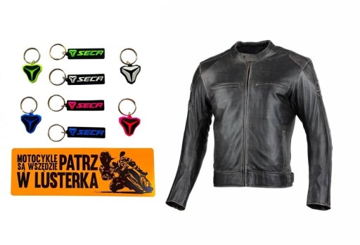 SECA AVIATOR II ВИНТАЖНАЯ ЧЕРНАЯ МОТОЦИКЛОВАЯ КУРТКА, 54 год.