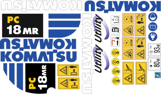 НАКЛЕЙКИ НАКЛЕЙКА KOMATSU PC18 MR