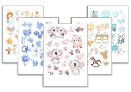 Декоративні однорічні наклейки для хрещення для книги бажань