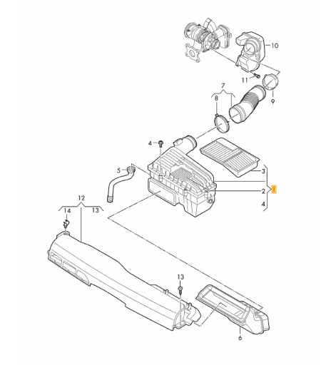 2GM129607 - КОРПУС ВОЗДУШНОГО ФИЛЬТРА VW T-CROSS 19-
