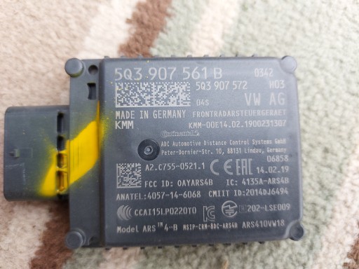 RADAR SENSOR ACC AUDI A1 82A 19r