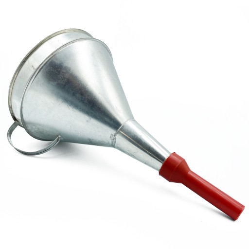 ВЕЛИКА ПРЯМА МЕТАЛЕВА ВОРОНКА З ПАЛИВНИМ СІТЧКОМ