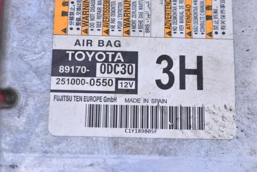 SENSOR modulo airbag airbag 89170-0DC30 TOYOTA YARIS 3 III LIFT 17-19