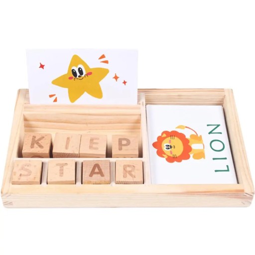 Drevené puzzle z anglického kartónu budovanie abecedy predškolské vzdelávanie