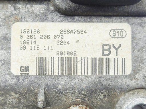computer Centralina Motore Opel CORSA C 1.0 12V 0261206072 09115111BY