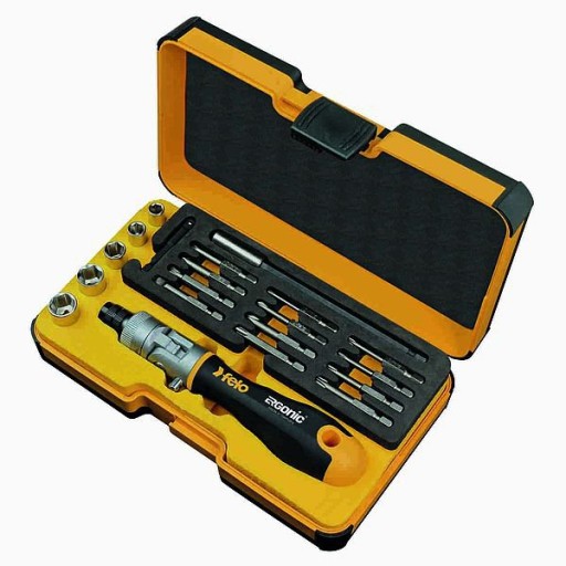 НАБОР БИТ И ТОРЦЕВ С ТРЕЩОТКОЙ FELO ERGONIC K-BOX 20 ШТ.