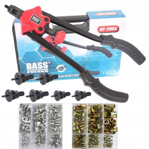 РУЧНОЙ РЫЧАГОВЫЙ ЗАКЛЕПОЧНИК ДЛЯ НАБОРА ЗАКЛЕПОЧНЫХ ГАЙОК