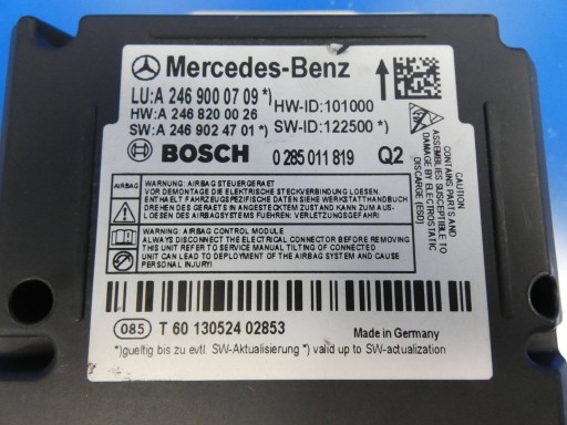MERCEDES B KLASA W246 A W176 CLA W117 GLA W156 modulo airbag AIR BAG