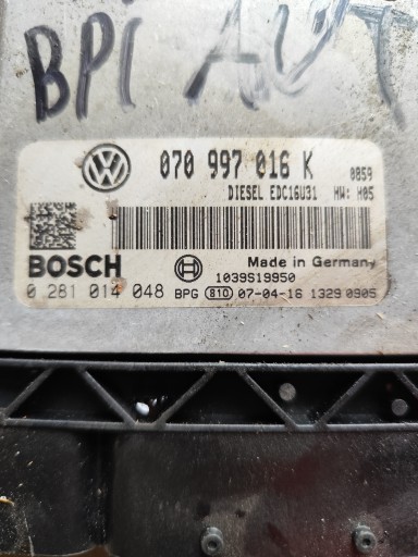 VW T5 2.5 TDI BPC Bedienteil Computer DES MOTORS 070997016K