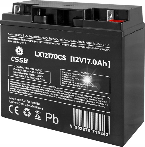 Аккумулятор agm vrla 12 в 17 ач для игрушечных машинок ups, тракторной газонокосилки