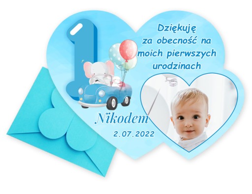 ФОТО МАГНІТ КОНВЕРТ Дякую ОДИН день народження