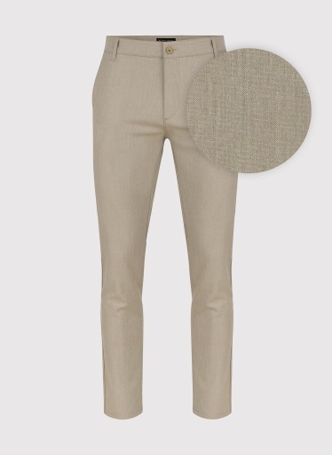 Beżowe klasyczne spodnie męskie Pako Lorente W30 L32