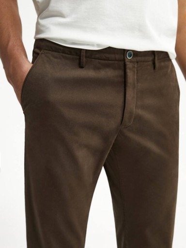 MASSIMO DUTTI brązowe spodnie chino slim fit 40 10756181230 Odzież Męska Spodnie UY YQMVUY-1