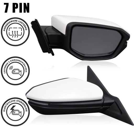 76258TGGA42 - Honda Civic X 2016-2019 Правий дзеркало 7-контакт