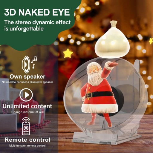 Christmas Gifts 3D Hologram Projector Fan Desktop Led Sign Holographic ...