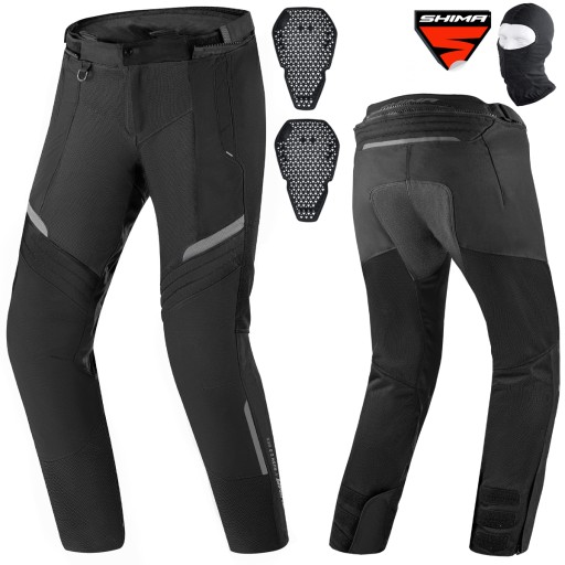МОТОЦИКЛЕТИЧНІ ШТАНИ | SHIMA RUSH 2.0 BLK VENT | ЧОЛОВІЧІ ВОДОСТІЙКІ + БЕЗКОШТОВНО