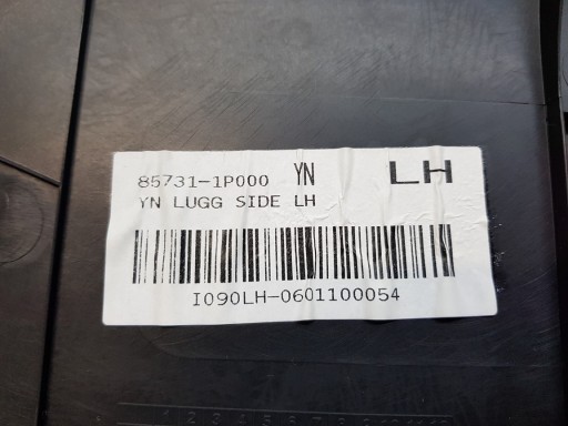 KIA VENGA cover boot upholstery left rear part