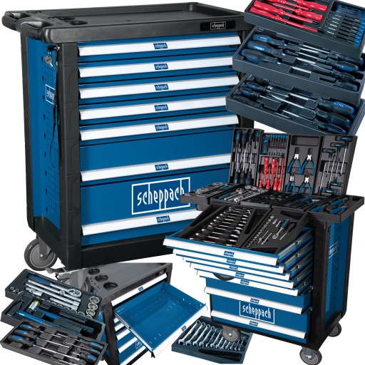 Шкаф, шкаф для мастерской, тележка для сервисного инструмента, Scheppach, ГЕРМАНИЯ