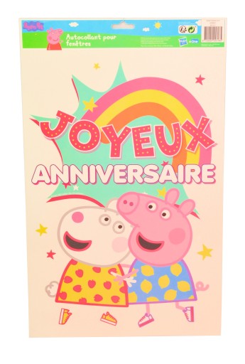 ДЕКОРАТИВНА ВІКОННА ФОЛЬГА НАКЛЕЙКА СВИНА ПЕППА