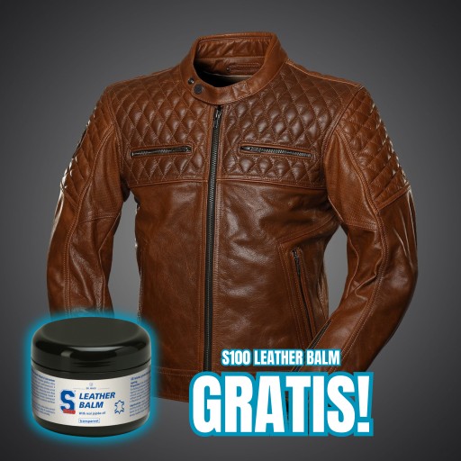 4SR КОЖАНАЯ КУРТКА SCRAMBLER КОНЬЯЧНАЯ, КОРИЧНЕВАЯ 58