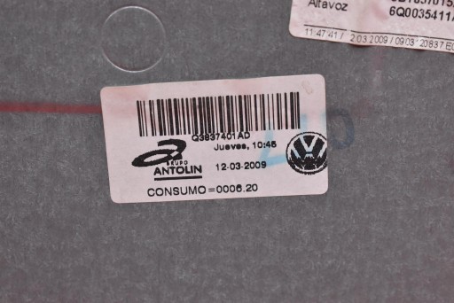window regulator left front EU 6Q2959802F VW POLO 4 IV 9N 3D HB LIFT 05-09