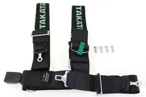 JB-PA-036 - РЕМНИ TAKATA 4PKT 2 ДЮЙМА ЧЕРНЫЙ СПОРТИВНЫЙ РЕМЕНЬ