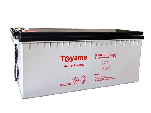 Гелевый аккумулятор toyama npg 200 12 в 200 ач для электростанций